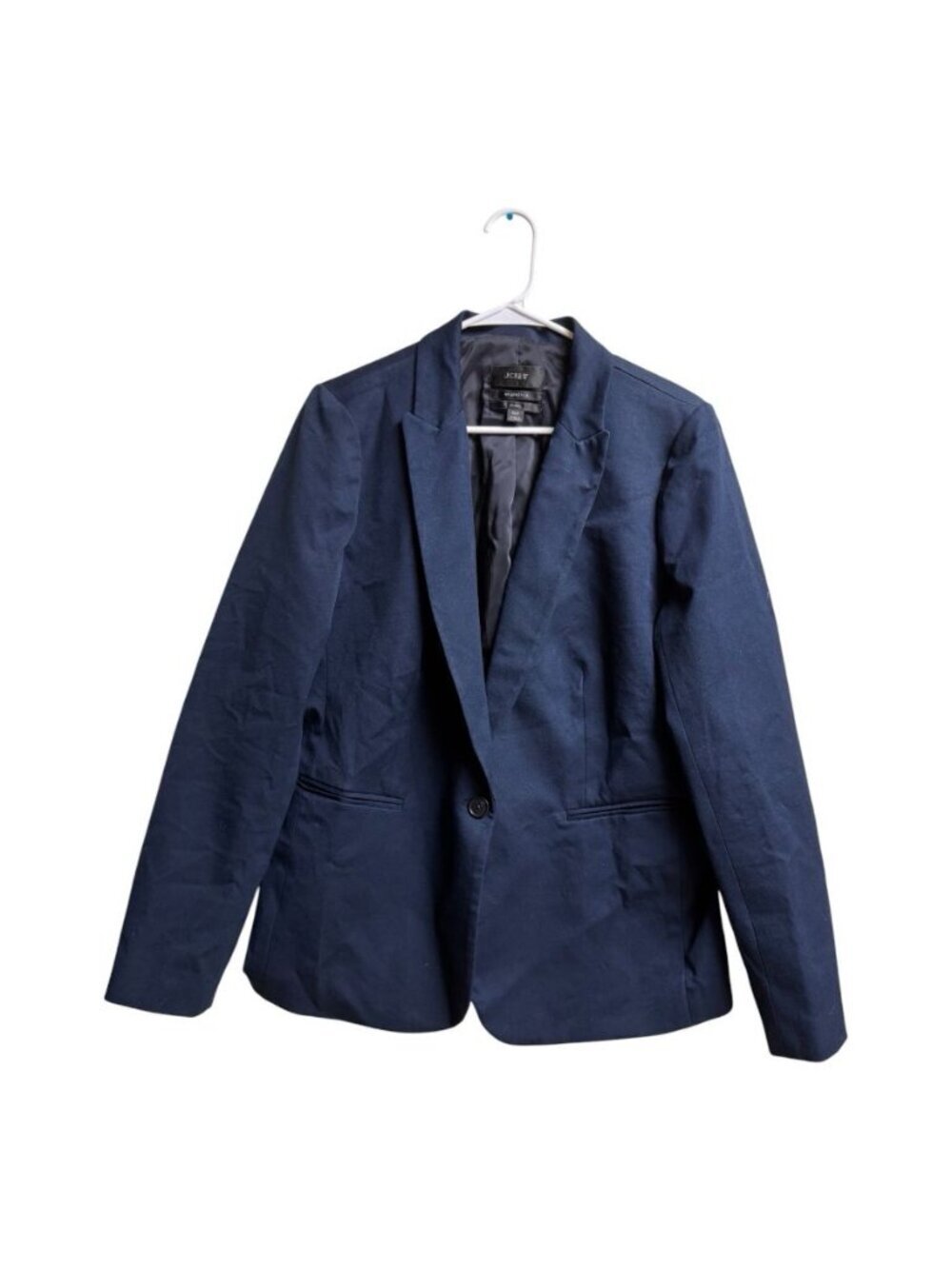 J.Crew Park Bi-Stretch Blazer Women’s 16 Tall Navy One Button Career